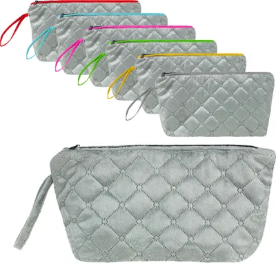 Produktbild von Großer Kosmetiktasche Kulturbeutel Organizer für Damen MULTIFUNKTIONALE glamourös Weich (Grau-Grau)