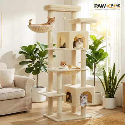 Produktbild von PAWZ Road Kratzbaum XXL Große Katzen Katzenbaum Katzenkratzbaum Spielbaum 175 cm