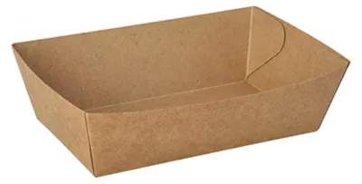 Produktbild von Snacktrays, Pappe "pure" 4,3 cm x 13 cm x 7,8 cm braun