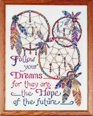 Image de Set de broderie au point de croix "Dreamcatchers", 28x36cm