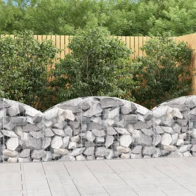 Immagine prodotto di vidaXL Gabbione ad arco alto 150x30x60/80 cm Ferro zincato