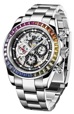 Produktbild von Herrenuhr Pagani Design Sideous, mechanisch, Chronograph, silbern / mehrfarbig