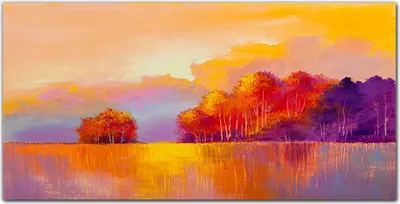 Produktbild von Coloray Bild aus Acryl 100 cm x 50 cm - Gehärtetes Acryl Acrylblock mit Bild Wohnzimmer Küche Dekoration Wanddekoration - Herbstwaldtiere Nachbildung