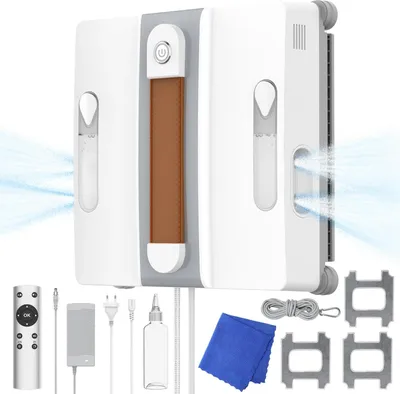 Produktbild von Intelligenter Fensterreinigungsroboter - automatischer Glasreiniger - 3200Pa Saugkraft - Wassersprühfunktion - Fernbedienung - Sicherheitsseil