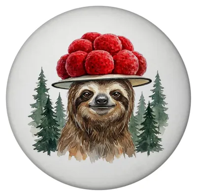Produktbild von Faultier mit Bollenhut Magnet Schwarzwald Motiv