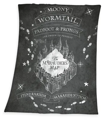 Obrázek produktu pro Harry Potter Mapa Rumburku Fleecová deka 130 x 170 cm