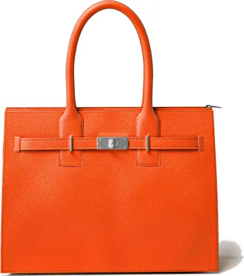 Produktbild von Damen Umhänge Handtasche aus Echtleder – Italy 30636 Papaya