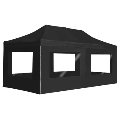 Image de Tente de réception professionnelle Pliable avec parois Aluminium 6×3m Anthracite