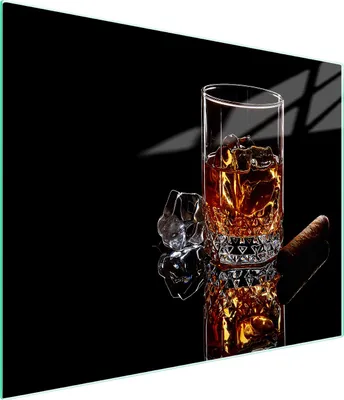 Obrázok produktu pre Sklenená doska na krájanie 52x30 Whisky