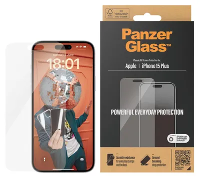 Immagine prodotto di PanzerGlass Classic Fit Protezione schermo per iPhone 15 Plus - Ultra trasparente