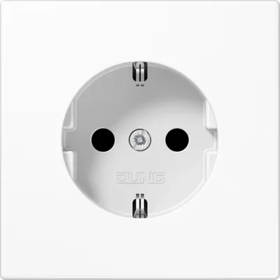 Produktbild von Jung SCHUKO®-Steckdose, 16 A, 250 V , Safety Plus, Duroplast, Serie LS, alpinweiß, 1 Stk.