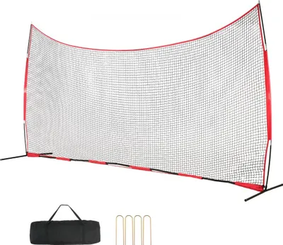Zdjęcie produktu dla Siatka ochronna do baseballu, softballu, lacrosse'a, piłki nożnej i hokeja 620 x 140 cm - siatka ochronna do piłek - sprzęt treningowy z torbą - do ogrodu