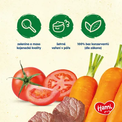 Productafbeelding van Hami rundvlees met groenten, 6 porties van 125 gram
