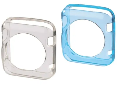 Image de Kit de protection transparent/bleu pour Apple Watch 42mm Series 0/Series 1
