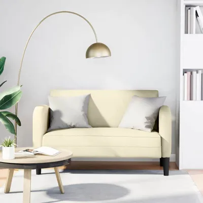 Obrázok produktu pre Nábytok dvojmiestna pohovka krémová 110 cm Imitácia kože 4100537
