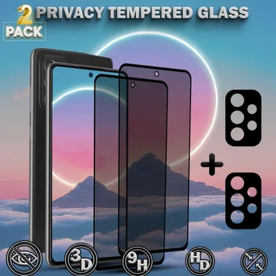 Produktbild von 1-Pack Xiaomi Redmi 12 5G Displayschutzfolie & 1-Pack Kameraschutz - Gehärtetes Glas 9H - Super Qualität 3D