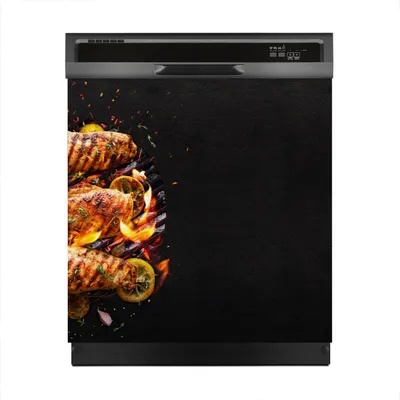 Produktbild von Aufkleber sticker 60x60 cm Dekorative folie Spülmaschine - Grill Huhn