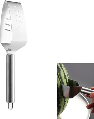 Produktbild von Wassermelonen-Schneider aus Edelstahl, Rostfreier Obstschneider, Praktisches Küchenwerkzeug für Zuhause und unterwegs