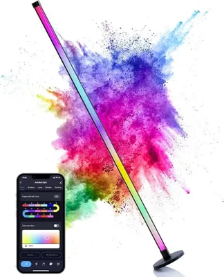 Produktbild von Stehlampe, Umgebungslicht, Led Stehlampe, Mit Fernbedienung, Sprach- & App-Steuerung, Musik-Sync, 16 Millionen Farbwechsel, für Schlafzimmer Gaming