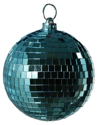 Produktbild von Spiegelkugel 15cm - Discokugel - Echtglas - 10x10mm Spiegel - blau