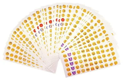 Smile-Sticker, gelb, 36 Bögen, 1980 Stück, 1,3 cm