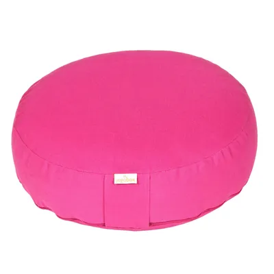 Produktbild von yogabox Meditationskissen BASIC extra FLACH - magenta 35 x 35 x 8 cm  Buchweizenschalen