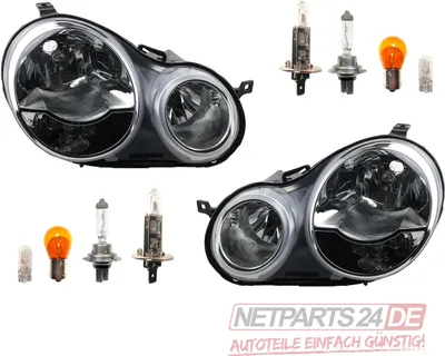 Zdjęcie produktu dla Johns, reflektory halogenowe HSW pasujące do VW Polo 9N zestaw z żarówkami LR 01- 05 6Q1941007AF 6Q1941007BB 6Q1941007M 6Q1941007BA 6Q1941007P 6Q19