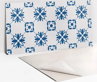 Produktbild von PVC-Wandschutz für die Küche - Stilvoller Schutz für Ihre Wände 100 x 50 Blumenschmuck