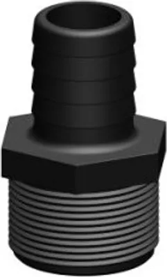 Produktbild von TD-Schlauchanschluss schwarz 25 mm 1" unverp.