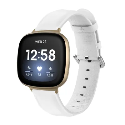 Obrázok produktu pre Fitbit Versa 3 Leather Lux remienok, white