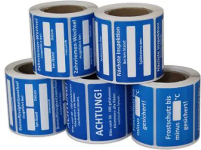 Imagen del producto de EICHNER 9220-00053 EICHNER Aufkleber Frostschutz bis minus ...ºC gesichert, blau/weiß, 250 St.