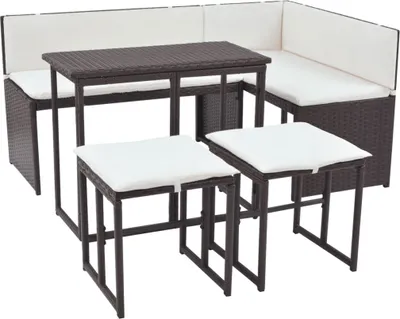Image de vidaXL Ensemble de canapés de jardin 12 pièces poly rotin brun