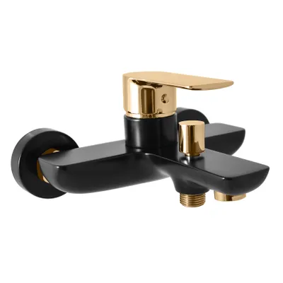 Immagine prodotto di Slezák-RAV Miscelatore per bagno VLTAVA nero opaco/oro VT554.5CMATZ Colore: nero opaco/oro, Dimensioni: 150 mm