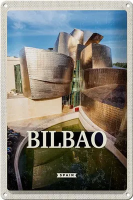 Produktbild von Blechschild Reise 20x30cm Bilbao Spain Hafenstadt Urlaubsort