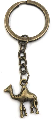 Produktbild von Onwomania Schlüsselanhänger Kamel Bronze Steppen Tier Metall Anhänger Charm