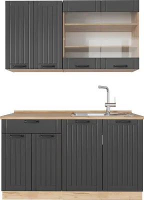 Obrázek produktu pro Jednotková kuchyně Vicco Fame-Line Tmavě šedá 140 cm , PD Dub, Model 56780