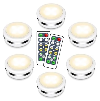Productafbeelding van Set van 6 led kastlampen met afstandsbediening en dimfunctie