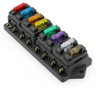8-fach Sicherungshalter transparent mit 8 Sicherungen 12-32V