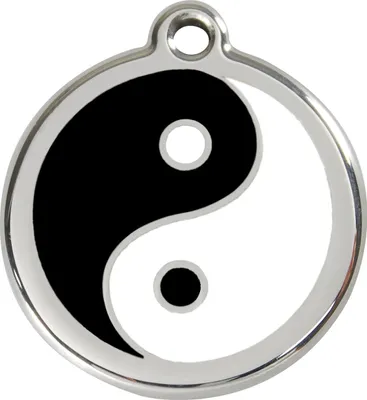 Produktbild von RedDingo Hundemarke mit individueller Gravur Yin und Yang, Größe: M
