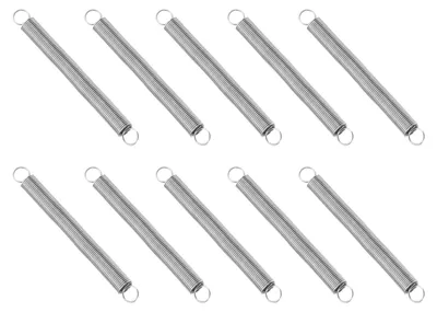 Zugfedern mit Doppelhaken, 10 Stk., 0,4 mm x 4 mm x 40 mm, Edelstahl