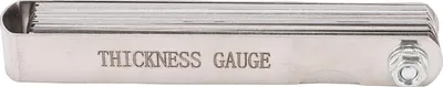 Immagine prodotto di Calibro a spessore con 32 lame, 0,04–0,88 mm, acciaio inossidabile, strumento di misura con doppia scala metrica e imperiale per spazi, larghezze, spessori