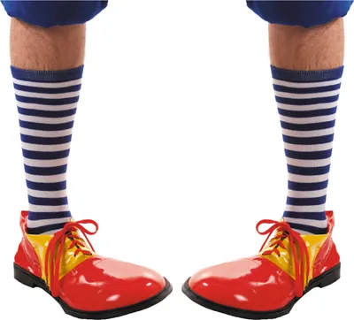 Immagine prodotto di Calzini a righe clown blu e bianche - Taglia unica