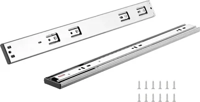 Zdjęcie produktu dla SucceBuy 10 par prowadnic do szuflad 508 mm, prowadnice boczne, solidne stalowe prowadnice z pełnym wysuwem, miękkie zamykanie, bezgłośne prowadnice, nośność 100 funtów