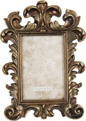Produktbild von Clayre & Eef Bilderrahmen 10x15 cm Goldfarbig Kunststoff