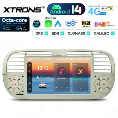 Produktbild von Xtrons 7-Zoll Android 14 Autoradio für Fiat, 4G LTE Multimedia-Player