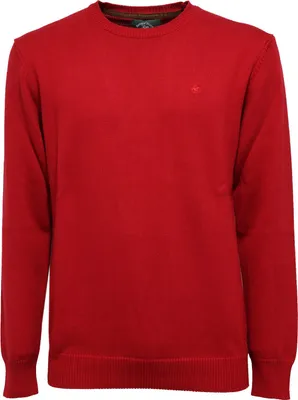 Productafbeelding van 6693K herenpullover BEVERLY HILLS POLO CLUB, rode vintage katoenen trui voor heren