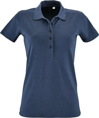 Produktbild von SOLs 01709 | Damen Phoenix Polo / Gekämmte, ringgesponnene Baumwolle - Farbe: Heather Denim - Größe: M