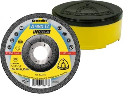 Image de Disque à tronçonner KRONENFLEX A 980 TZ Special 125x0,8x22,23mm - KLINGSPOR - 322183