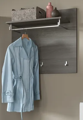 Produktbild von Garderobenpaneel "Rumba" in Grau Wandgarderobe 80 x 70 cm