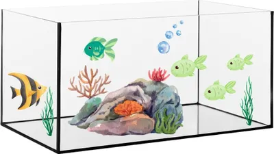 Produktbild von Aquarium Becken Rechteckig Glas Aquariumbecken Salzwasseraquarium Nano Aquarium Glasbecken Glasaquarium Aufzuchtbecken 50x30x30